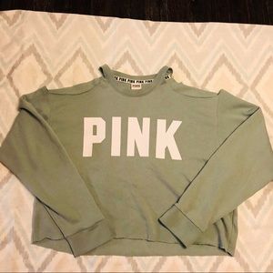 VS PINK 💕 cold shoulder crew